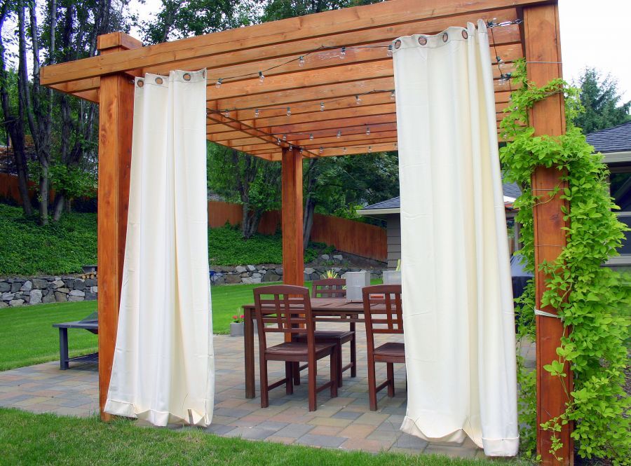 Pergolas - Typically a frame-work created with wood or metal consisting of an open air ceiling