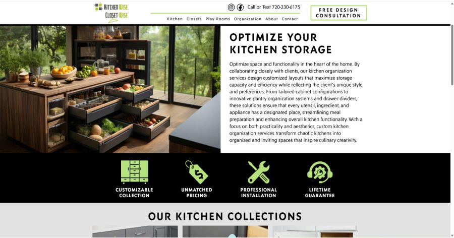 Site in the Spotlight: KITCHEN WISE CLOSET WISE- Transforming Kitchens and Organizing Homes Site in the Spotlight: KITCHEN WISE CLOSET WISE- Transforming Kitchens and Organizing Homes