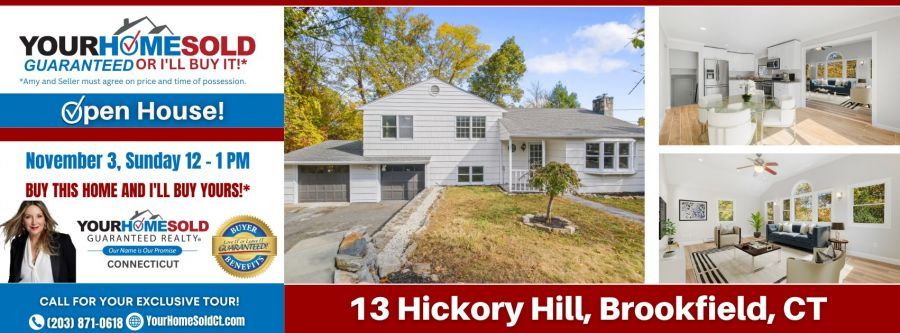 Open House | 13 Hickory Hill Rd, Brookfield, CT 06804