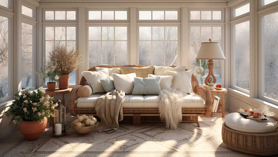 Creating a Cozy Winter Sunroom Sanctuary